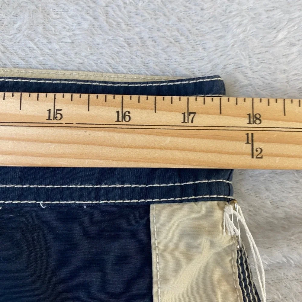 Unionbay Y2K Skater Board Shorts Men 34 Navy Colorblock Surf Beach Gorpcore NWT